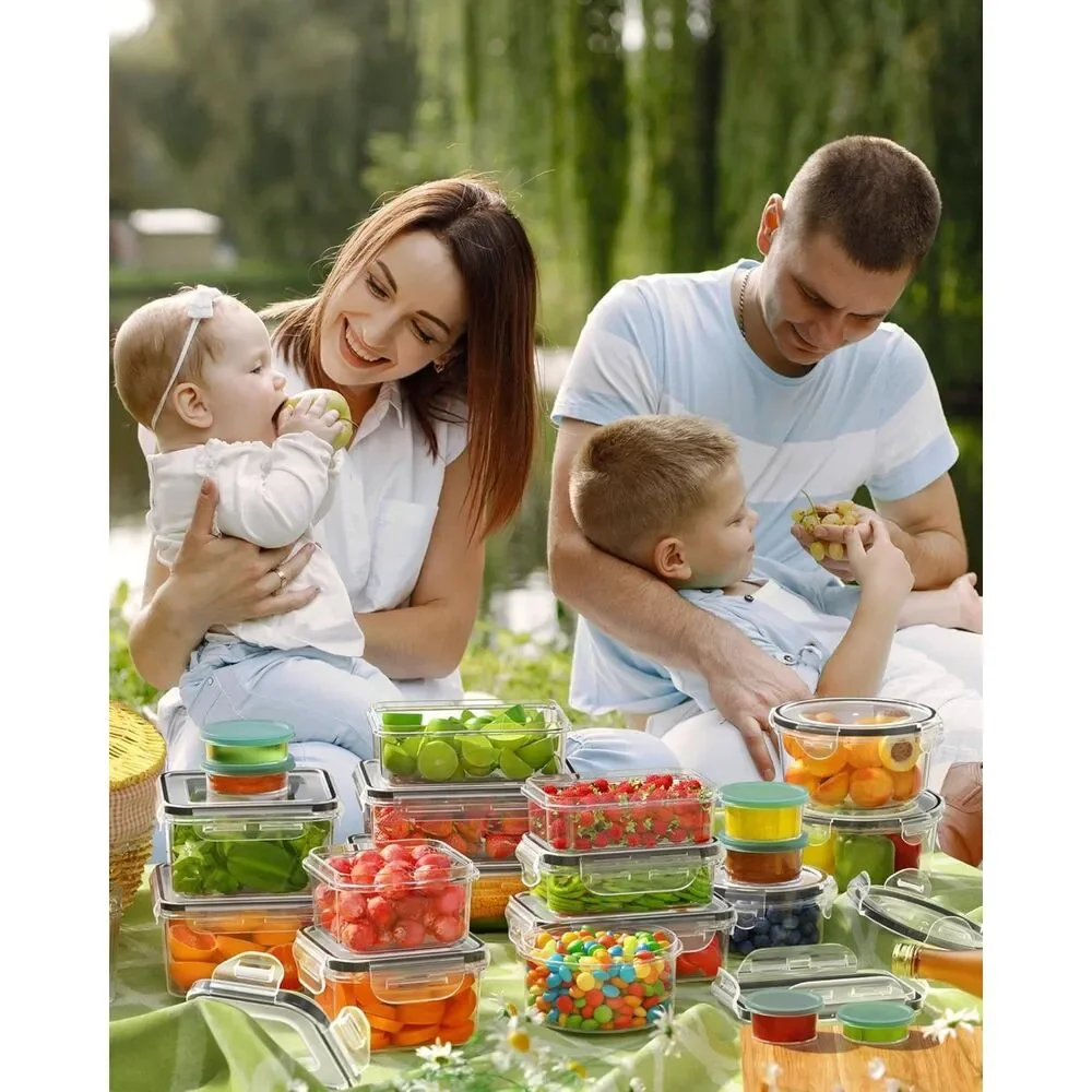 40 Piece Food Storage Containers with Lids BPA-Free Plastic Food Containers